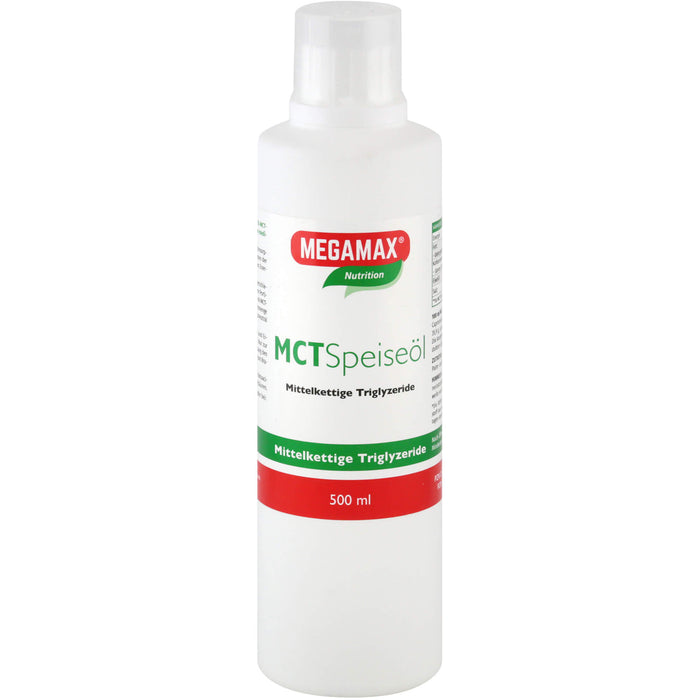 MEGAMAX Nutrition MCT Speiseöl Mittelkettige Triglyzeride, 500 ml Öl