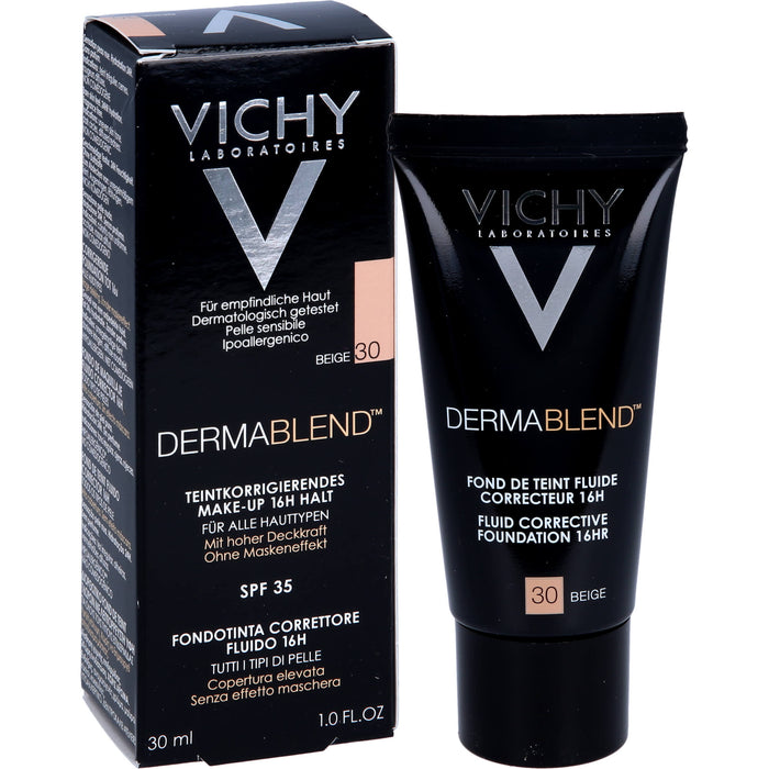 VICHY Dermablend korrigierendes Fluid Make-Up 30 Beige, 30 ml Creme