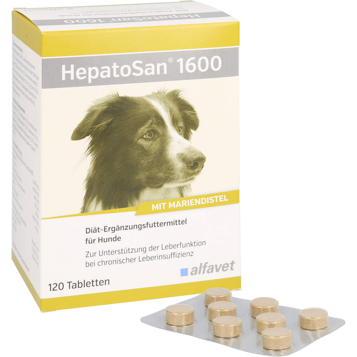 HEPATOSAN 1600 Ergänzungsfutterm. f.Hunde/Katzen, 120 St TAB