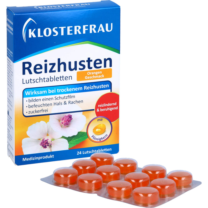 KLOSTERFRAU Reizhusten Lutschtabletten Orangen Geschmack, 24 St. Tabletten