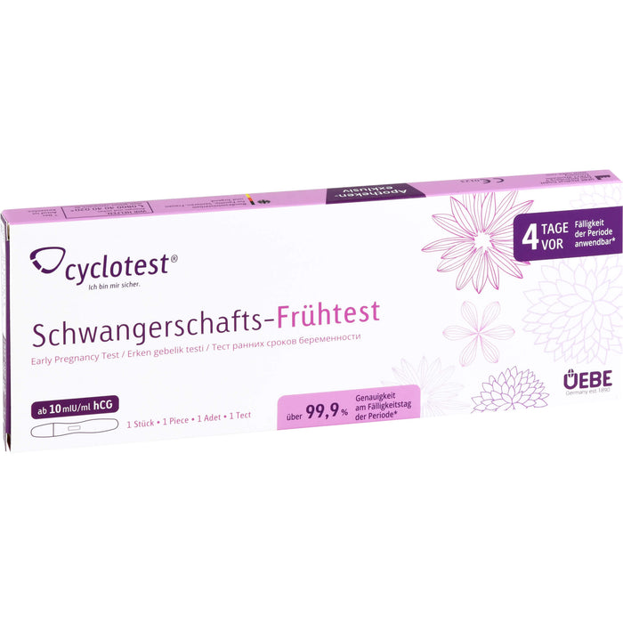 cyclotest Schwangerschafts-Frühtest 10 mlU/ml, 1 St TES