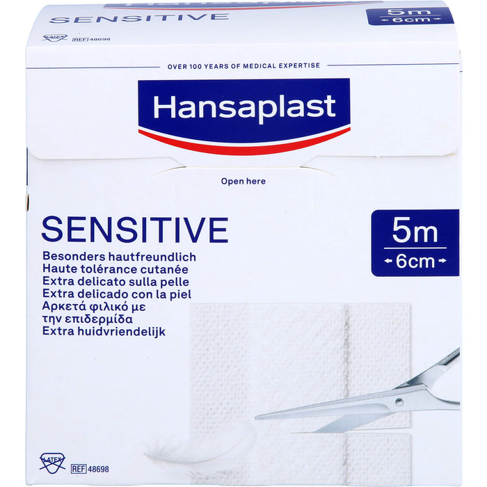 Hansaplast Sensitive 5 m x 6 cm Pflaster, 1 St. Pflaster