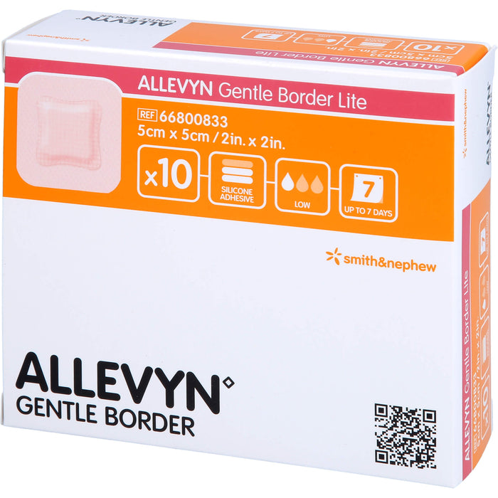 Allevyn Gentle Border Lite 5x5 cm Schaumverb., 10 St VER