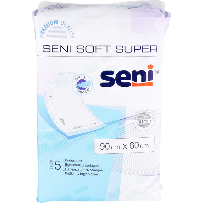 Seni Soft Super Bettschutzunterlagen 90x60, 5 St