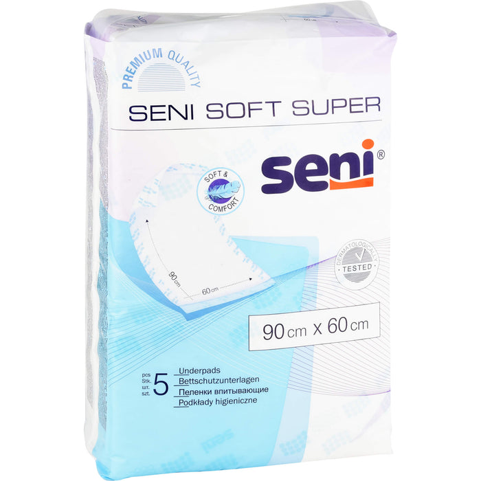 Seni Soft Super Bettschutzunterlagen 90x60, 5 St