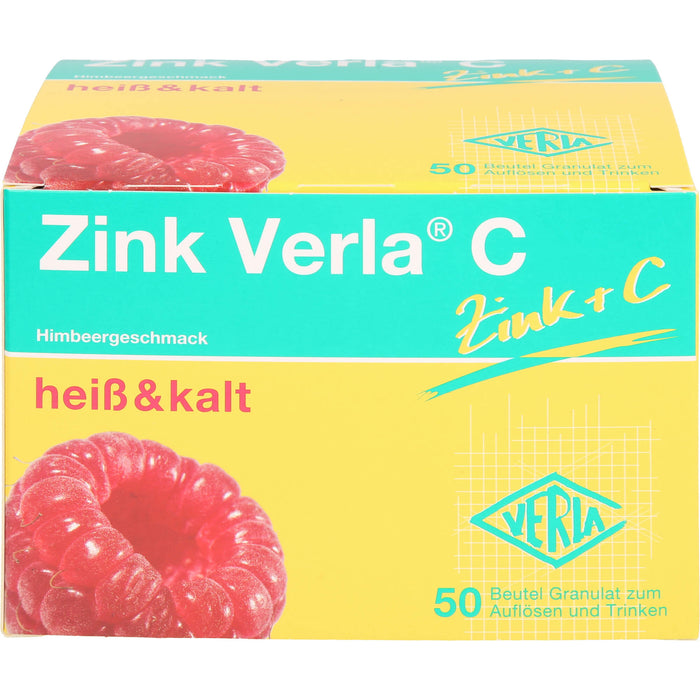 Zink Verla C Himbeer-Geschmack heiß & kalt Granulat, 50 St. Beutel
