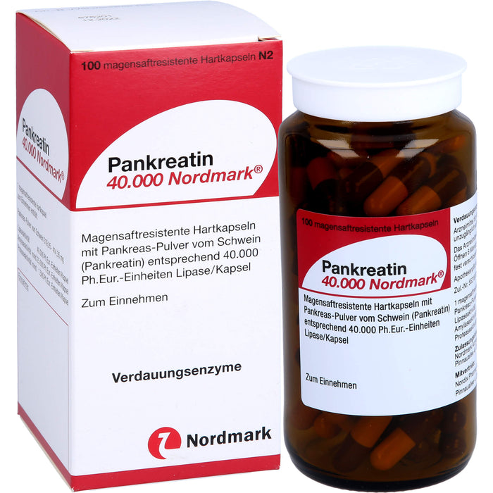 Pankreatin 40.000 Hartkapseln bei exokriner Pankreasinsuffizienz, 100 St. Kapseln