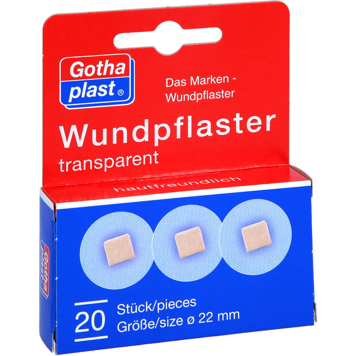Gothaplast Wundpflaster 22 mm transparent, 20 St. Pflaster