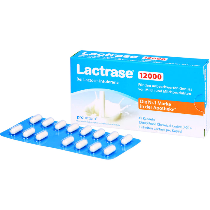 Lactrase 12000 bei Lactose-Intoleranz Kapseln, 45 St. Kapseln