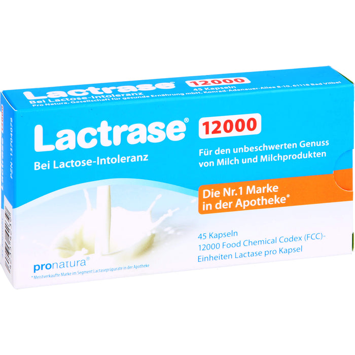Lactrase 12000 bei Lactose-Intoleranz Kapseln, 45 St. Kapseln