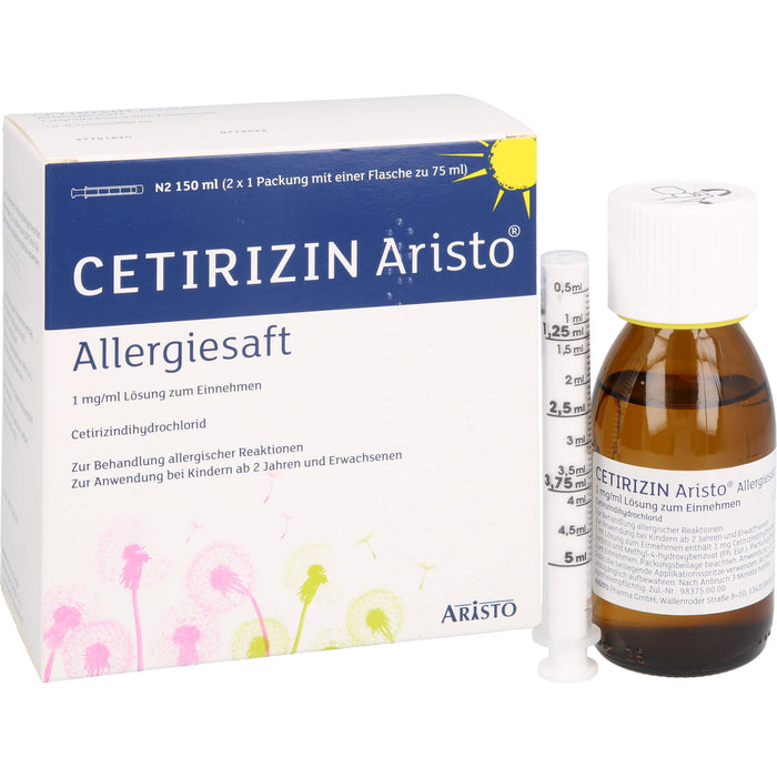 Cetirizin Aristo Allergiesaft 1 mg/ml Lösung zum Einnehmen, 150 ml LSE