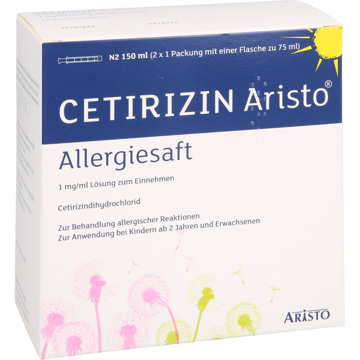 Cetirizin Aristo Allergiesaft 1 mg/ml Lösung zum Einnehmen, 150 ml LSE