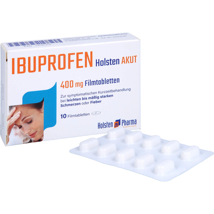 Ibuprofen Holsten akut 400 mg Filmtabletten, 10 St. Tabletten