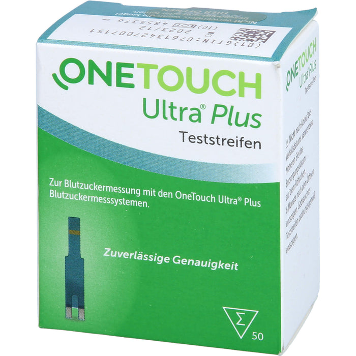ONETOUCH Ultra Plus Teststreifen zur Blutzuckermessung, 50 St. Teststreifen
