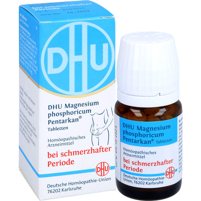 DHU Magnesium phosphoricum Pentarkan, Natürliche Hilfe bei Periodenschmerzen – das Original – umweltfreundlich im Arzneiglas, 80 St. Tabletten