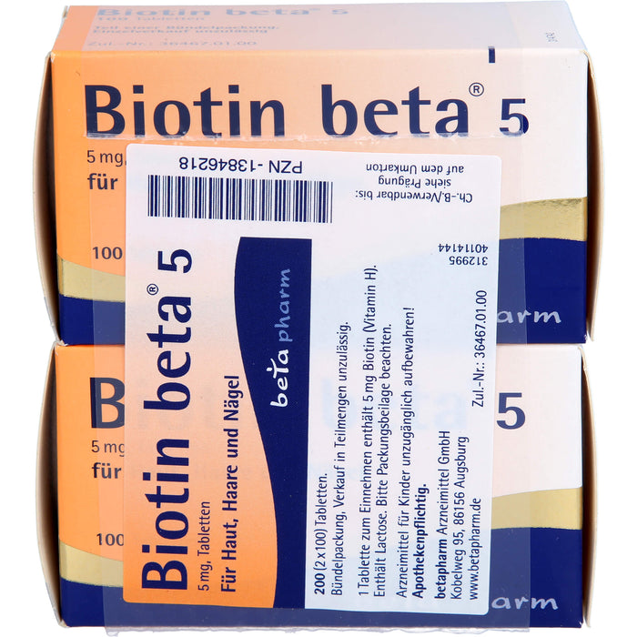 Biotin beta 5 Tabletten, 200 St. Tabletten
