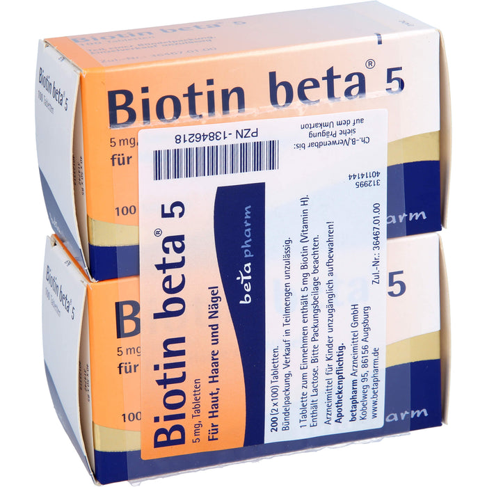 Biotin beta 5 Tabletten, 200 St. Tabletten