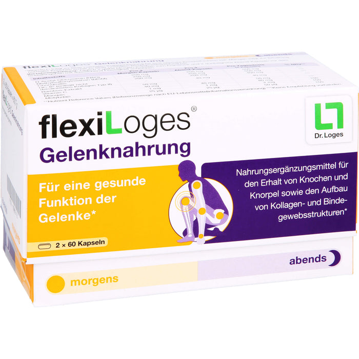 flexiLoges Gelenknahrung Kapseln für eine gesunde Funktion der Gelenke, 120 St. Kapseln