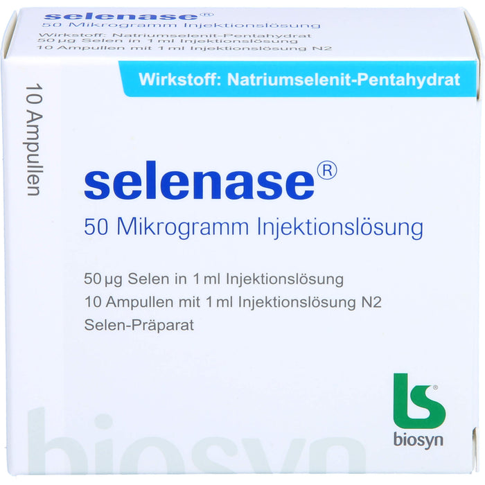 selenase 50 Mikrogramm Injektionslösung, 10X1 ml ILO