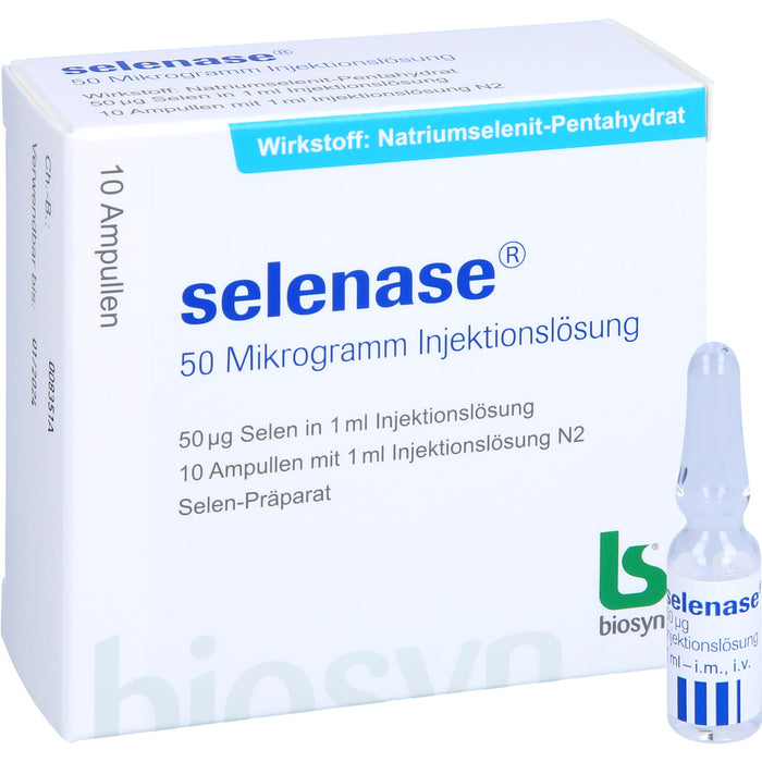 selenase 50 Mikrogramm Injektionslösung, 10X1 ml ILO