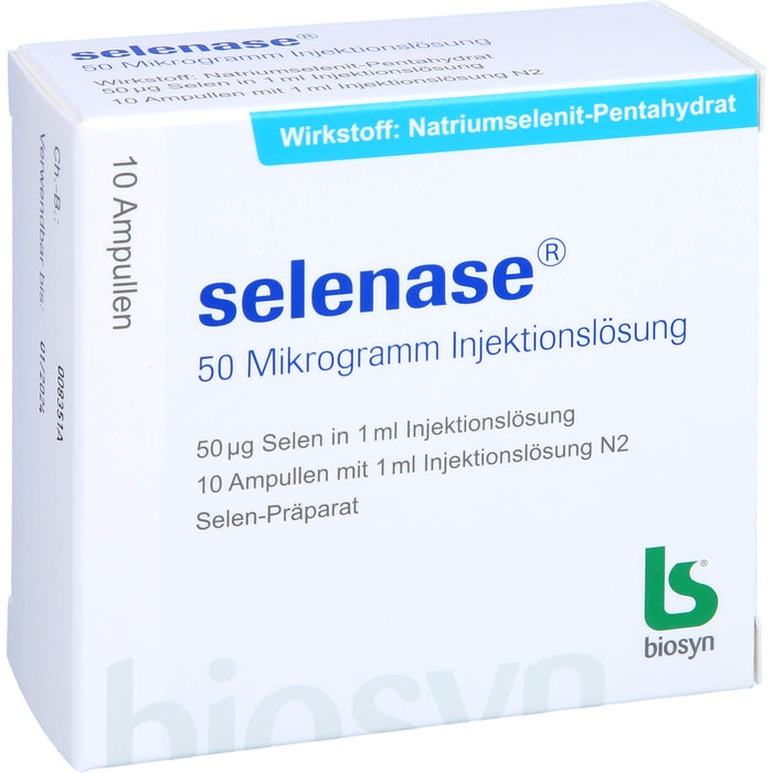 selenase 50 Mikrogramm Injektionslösung, 10X1 ml ILO