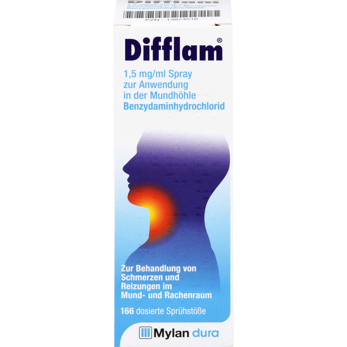 Difflam Spray zur Behandlung von Schmerzen im Mund- und Rachenraum, 30 ml Lösung