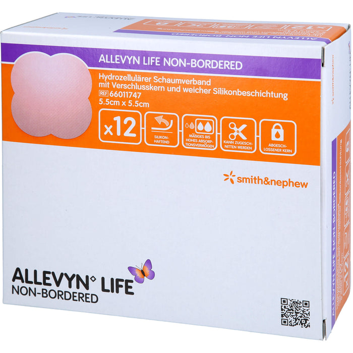 Allevyn Life N-bor 5.5x5.5, 12 St VER