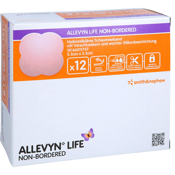 Allevyn Life N-bor 5.5x5.5, 12 St VER