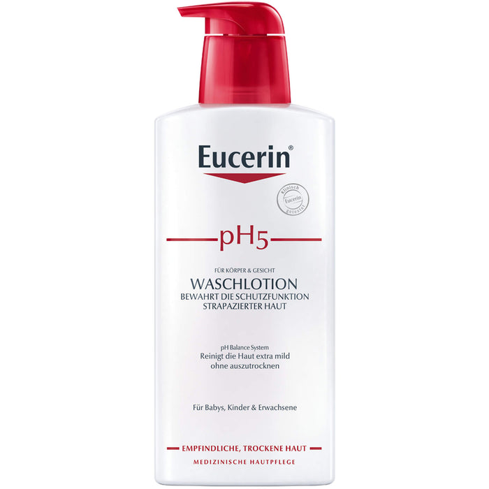 Eucerin pH5 Waschlotion mit Pumpe für Körper und Gesicht, 400 ml Lotion