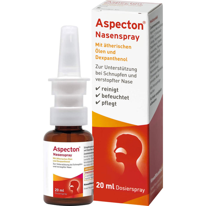 Aspecton Nasenspray mit ätherischen Ölen und Dexpanthenol, 20 ml Lösung