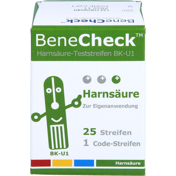BeneCheck Harnsäure Teststreifen BK-U1, 25 St. Teststreifen