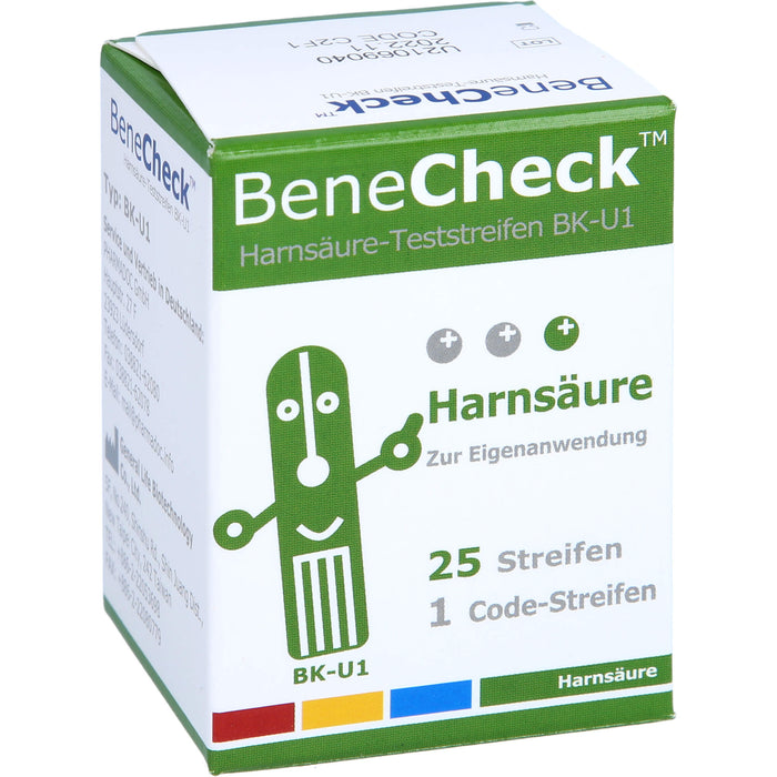 BeneCheck Harnsäure Teststreifen BK-U1, 25 St. Teststreifen