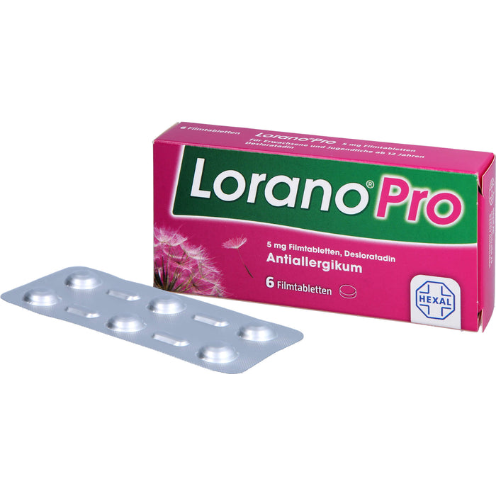 Lorano Pro Filmtabletten Antiallergikum, 6 St. Tabletten