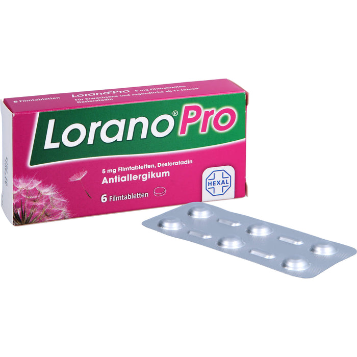 Lorano Pro Filmtabletten Antiallergikum, 6 St. Tabletten