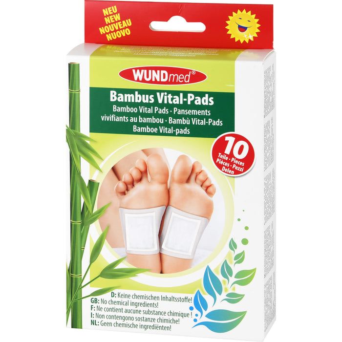 WUNDmed Bambus Vital-Pads zum Auftragen auf die Füße, 10 St. Pflaster