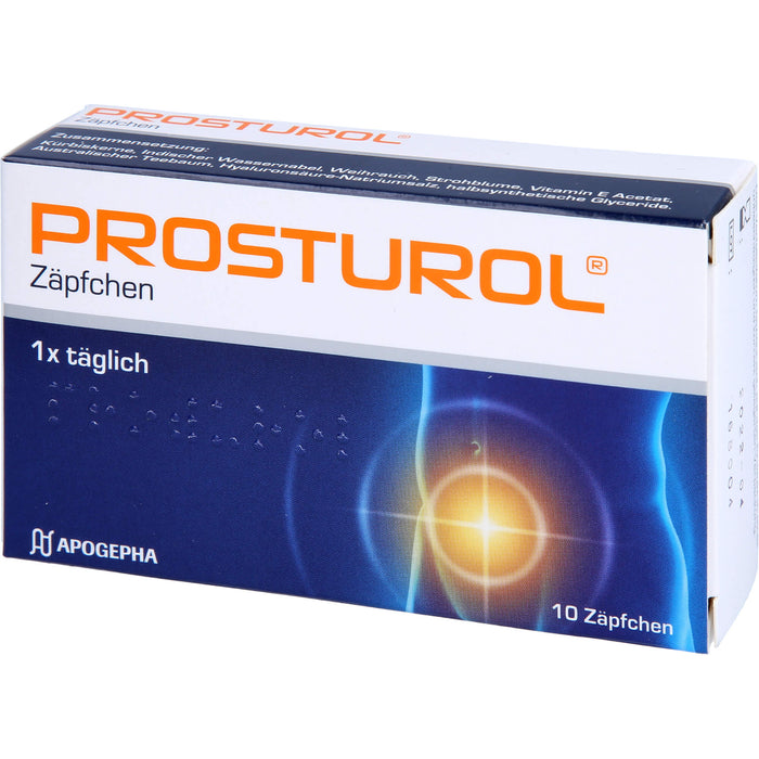 PROSTUROL Zäpfchen bei Prostatitis und gutartiger Prostatavergrößerung, 10 St. Zäpfchen