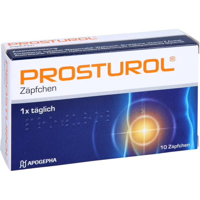 PROSTUROL Zäpfchen bei Prostatitis und gutartiger Prostatavergrößerung, 10 St. Zäpfchen