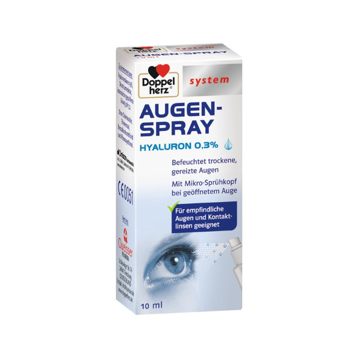 Doppelherz system Augenspray Hyaluron 0,3 % befeuchtet trockene, gereizte Augen, 10 ml Lösung