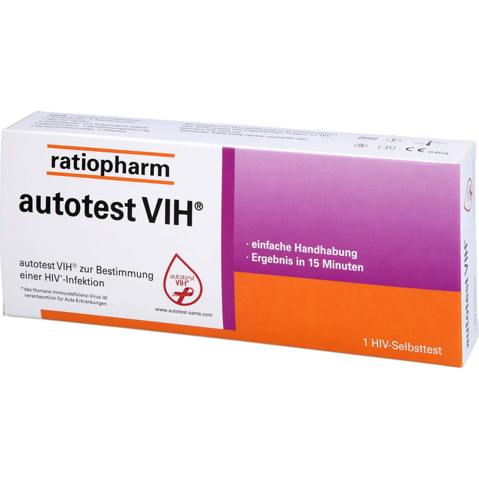 ratiopharm autotest VIH zur Bestimmung einer HIV-Infektion, 1 St. Teststreifen