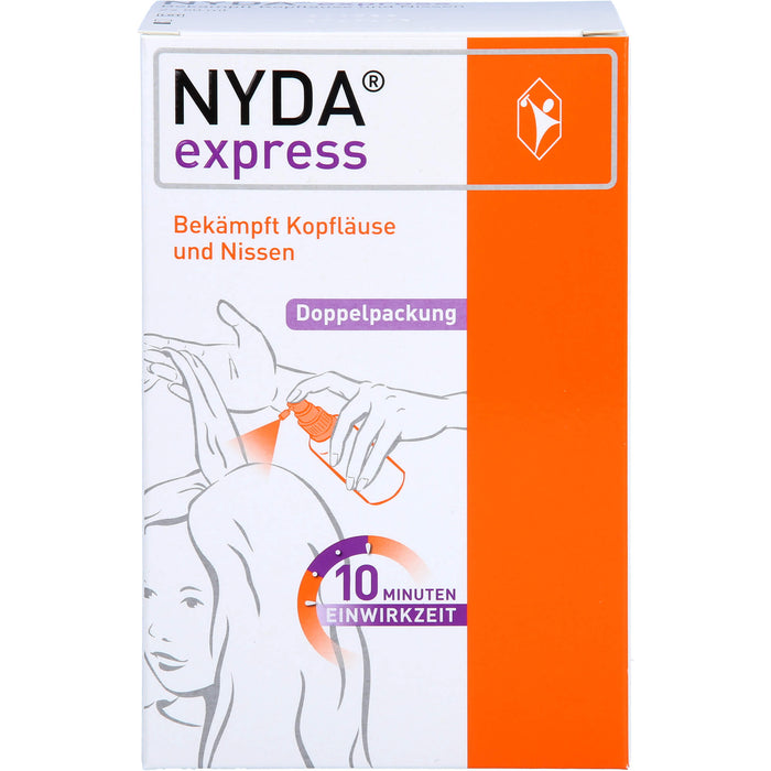 NYDA express bekämpft Kopfläuse und Nissen Pumplösung, 100 ml Lösung