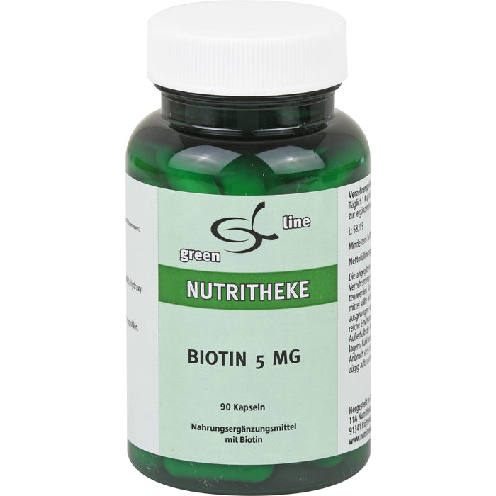 green line Nutritheke Biotin 5 mg Kapseln, 90 St. Kapseln