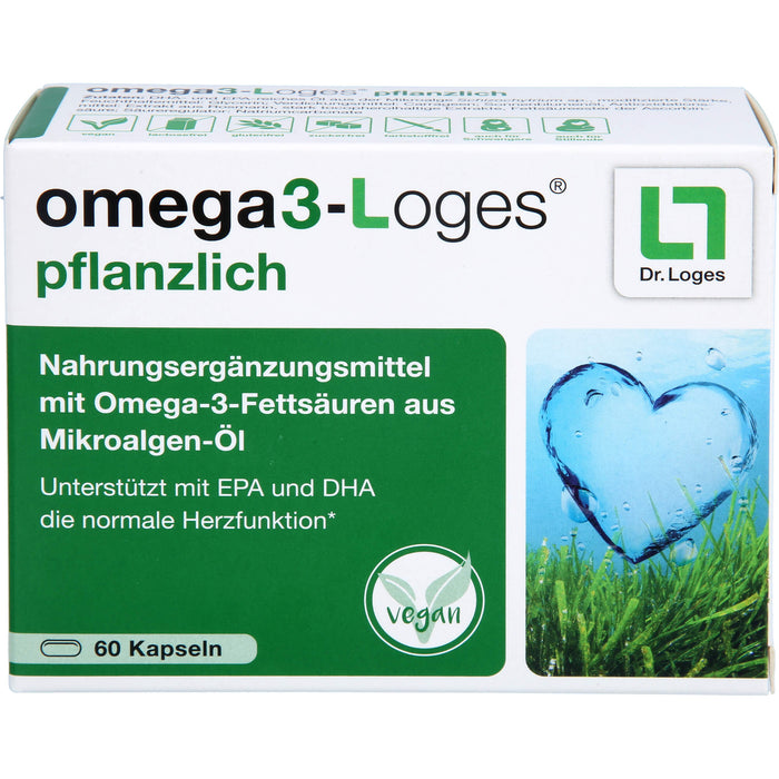 omega3-Loges pflanzlich Kapseln, 60 St. Kapseln
