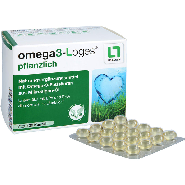 omega3-Loges pflanzlich Kapseln, 120 St. Kapseln