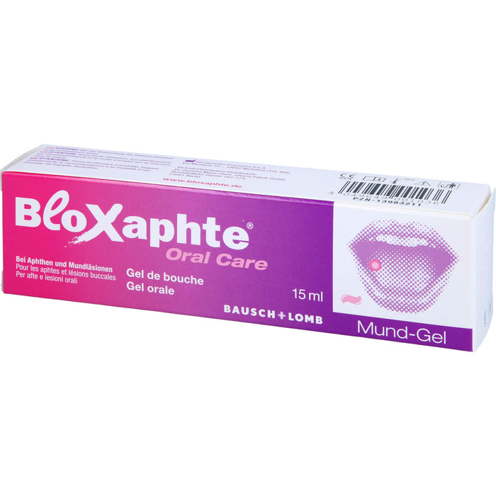 BloXaphte Oral Care Mund-Gel bei Aphthen und Mundläsionen, 15 ml Gel
