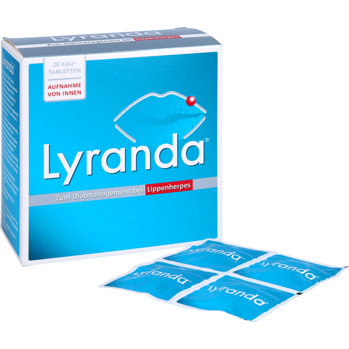Lyranda Kautabletten zum Diätmanagement bei Lippenherpes, 28 St. Tabletten