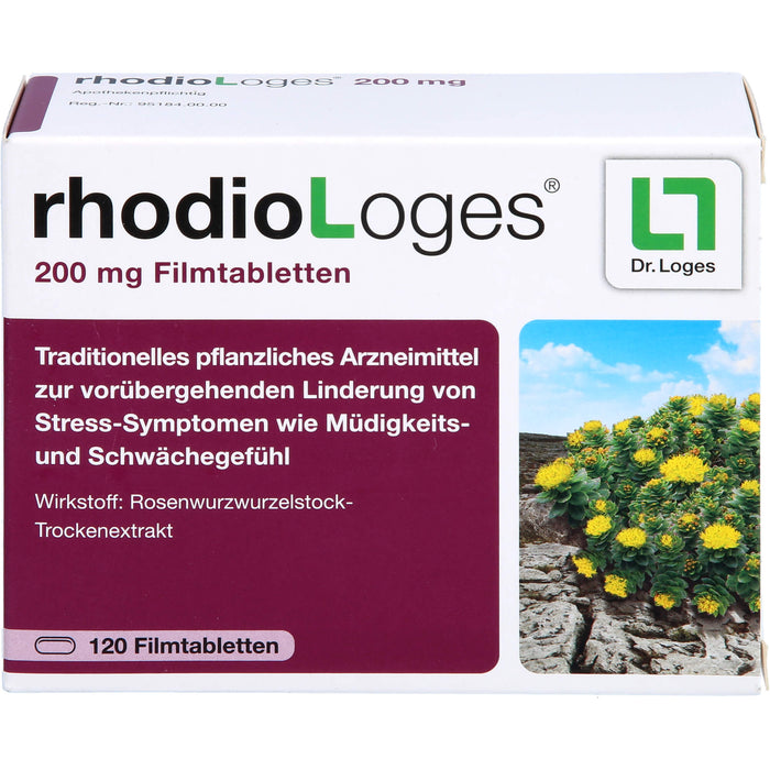 rhodioLoges 200 mg Filmtabletten zur vorübergehenden Linderung von Stress-Symptomen, 120 St. Tabletten
