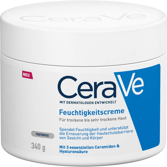 CeraVe Feuchtigkeitscreme für trockene Haut, 340 g Creme