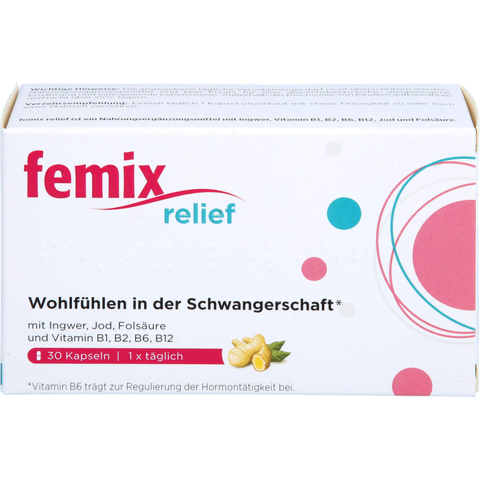 Femix Relief Kapseln zum Wohlfühlen in der Schwangerschaft, 30 St. Kapseln