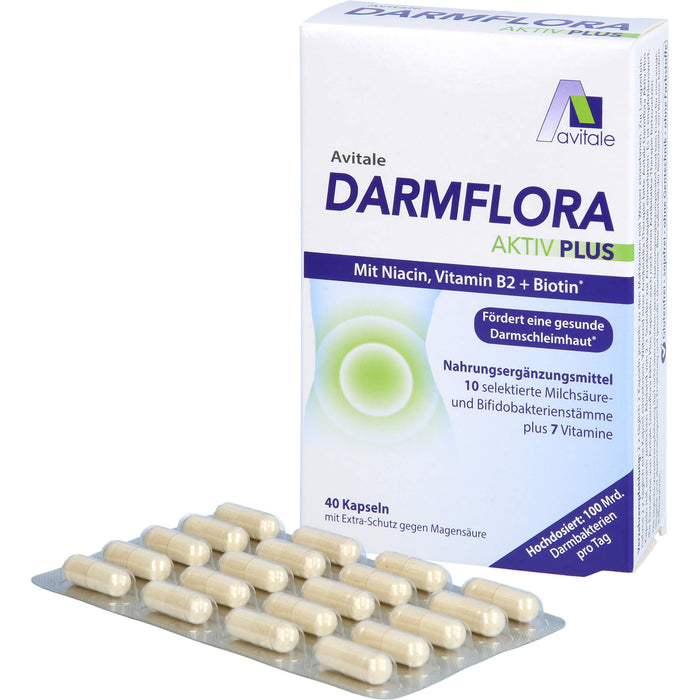 Darmflora Aktiv Plus 100 Mrd. Bakterien+7 Vitamine, 40 St KAP