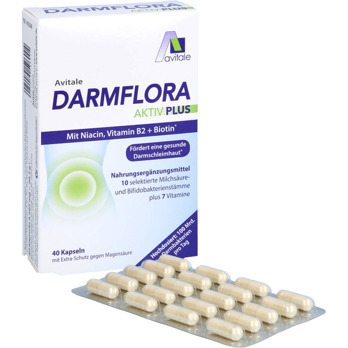 Darmflora Aktiv Plus 100 Mrd. Bakterien+7 Vitamine, 40 St KAP